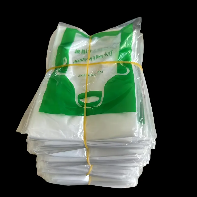 100 Pieces/Pack Children's Food Grade Disposable PE Gloves and Sleeveless Plastic Aprons