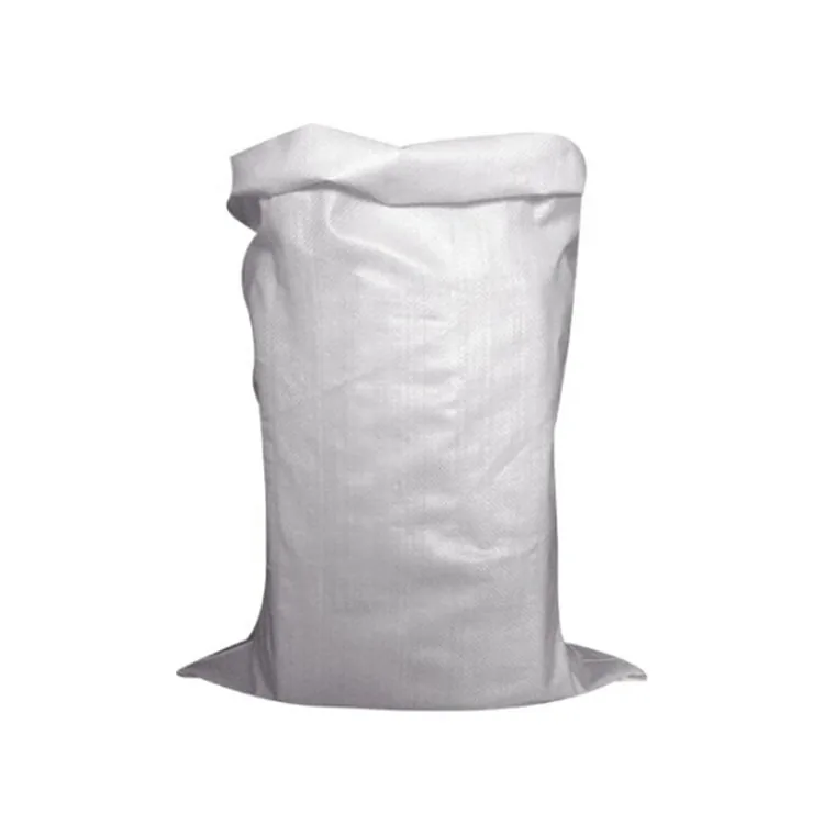 25kg 50kg White Color Polypropylene pp Woven Sack Bags for Grains Rice Flour pp Woven Rice Feed Bag