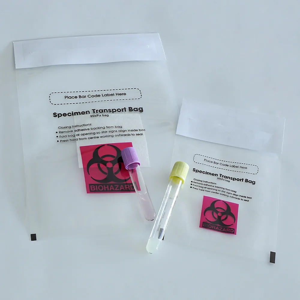 95kPa Specimen Secure Seal Biohazard Transport Bags with Airtight Safety for Dangerous Goods 32 Lbs UN3373 Compliant