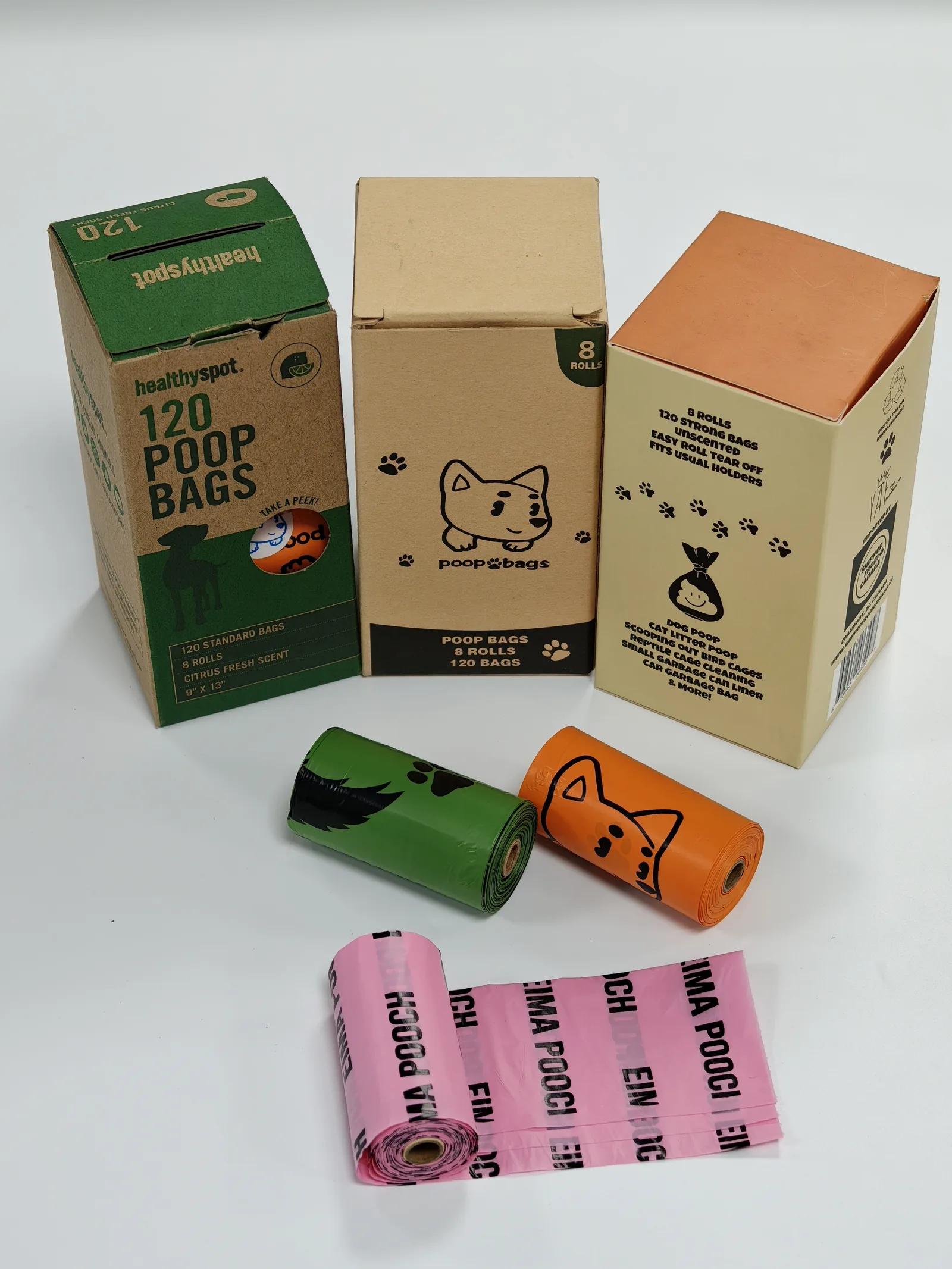 Biodegradable Scented Dog Poop Bag Custom Printed Leak Proof Pet Waste Disposal Bag