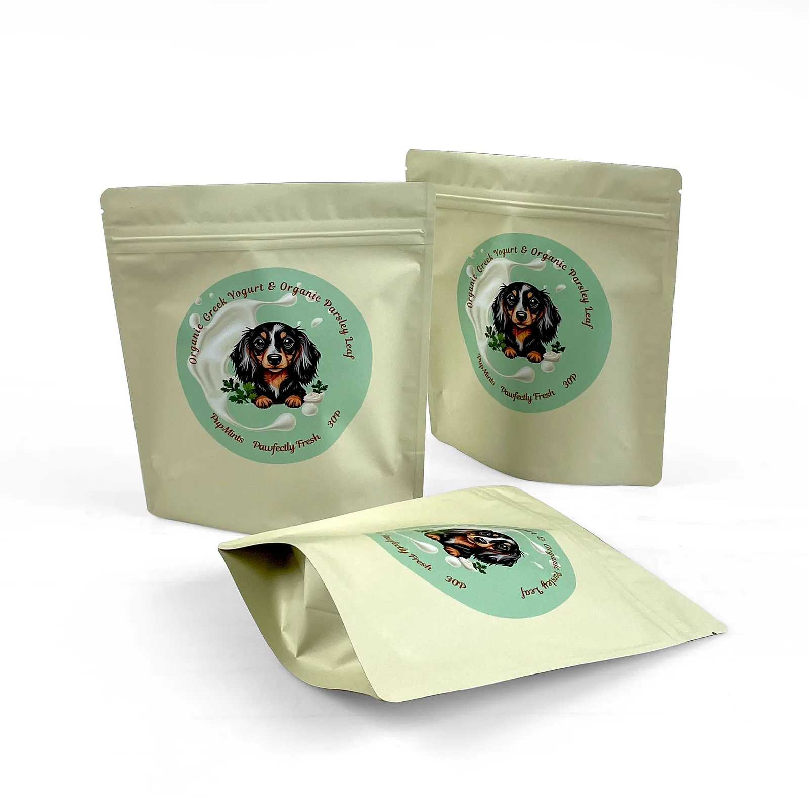 Custom Printed Food Grade PE Stand up Pouch Resealable Zipper Bags for Cosmetic Packaging