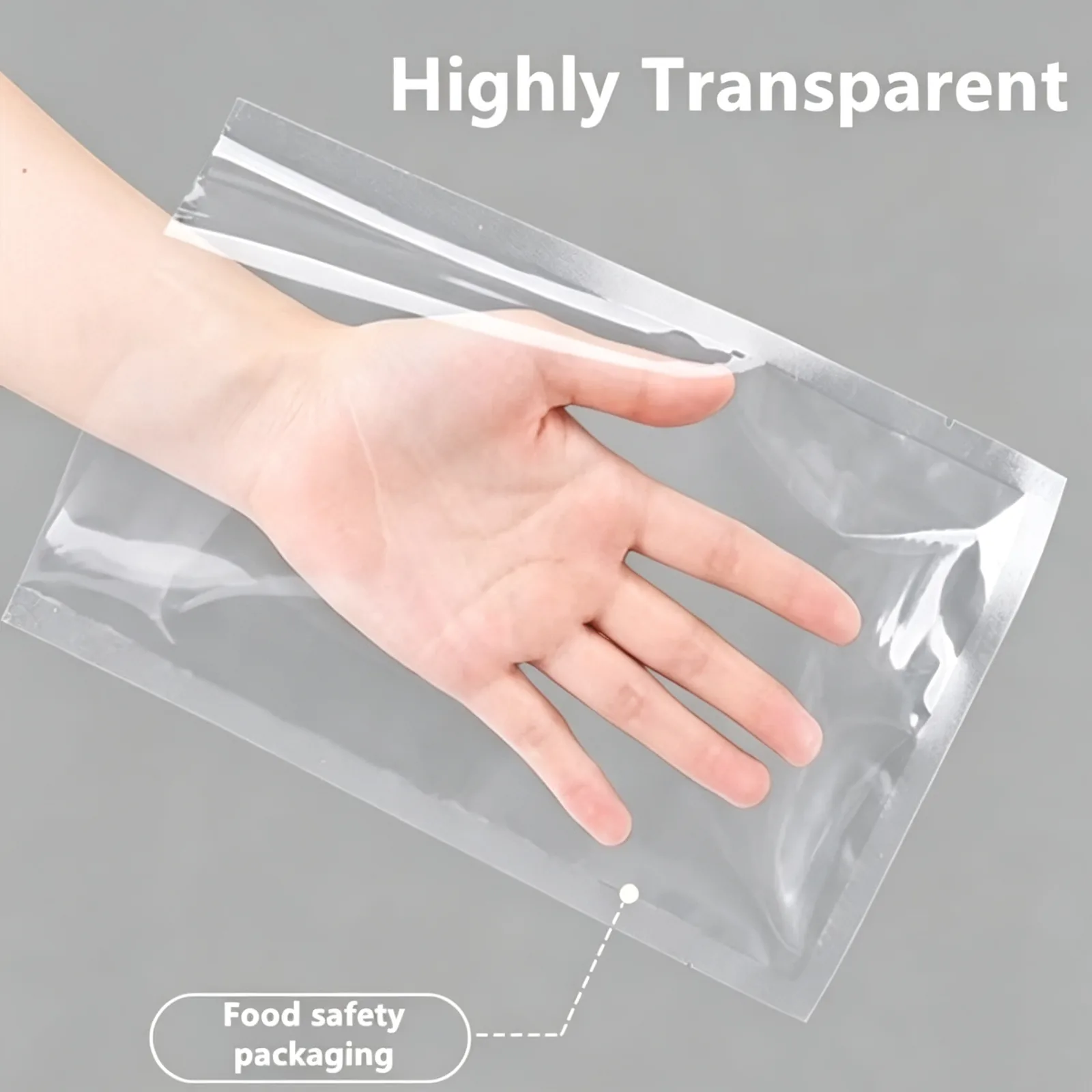 Double-sided Transparent Food-grade PA+PE Vacuum Bags Thickened Walls Heat Resistant Food Fresh Baby Food Pizza Salad Cakes