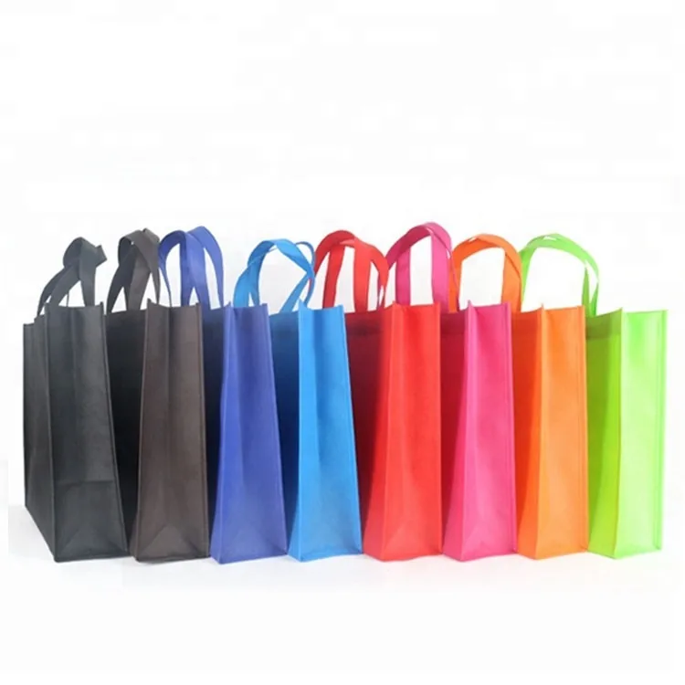 Eco-Friendly Reusable Tote Bags Custom Printed Recyclable Fabric Non Woven Handled Shopping Bags with Logo