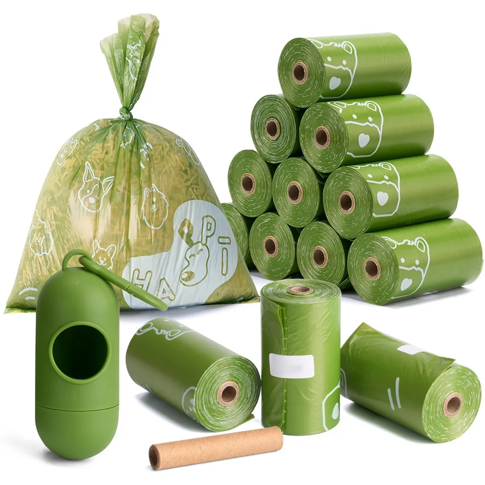 For -selling Biodegradable Thickened Dog & Cat Poop Bags Portable Pet Waste Disposal Trash Bags