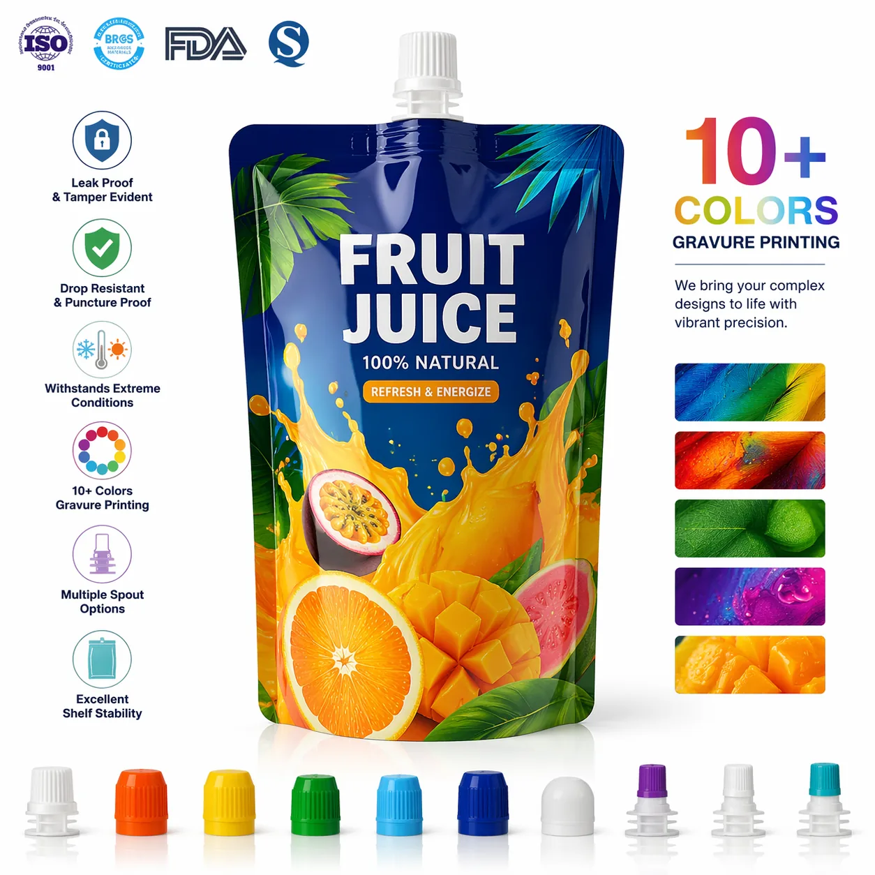Fruit-Shaped Spout Pouch for Kids Juice, 150–200 ml