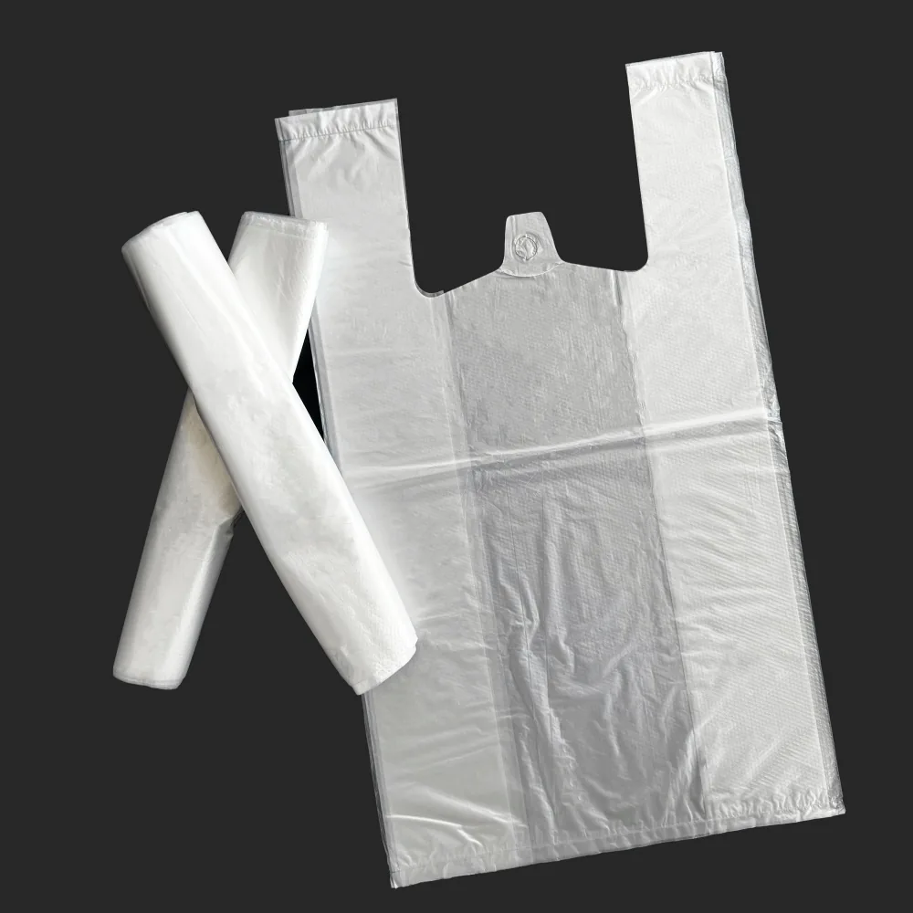 HDPE/LDPE Vest Carrier Bag — Gravure Printed, Supermarket & Grocery