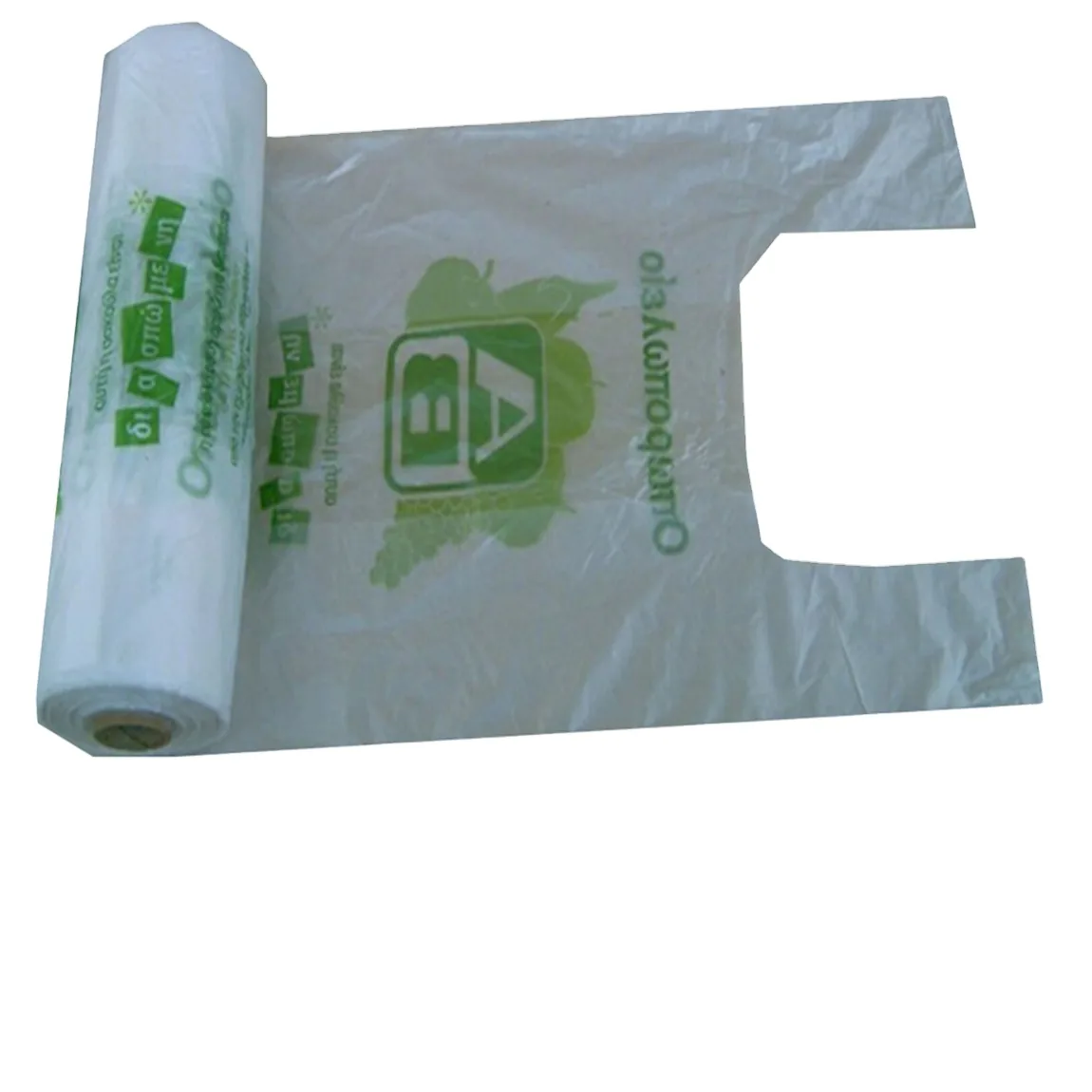 HDPE/PE Vest Carrier Bag on Roll — Printed or Plain