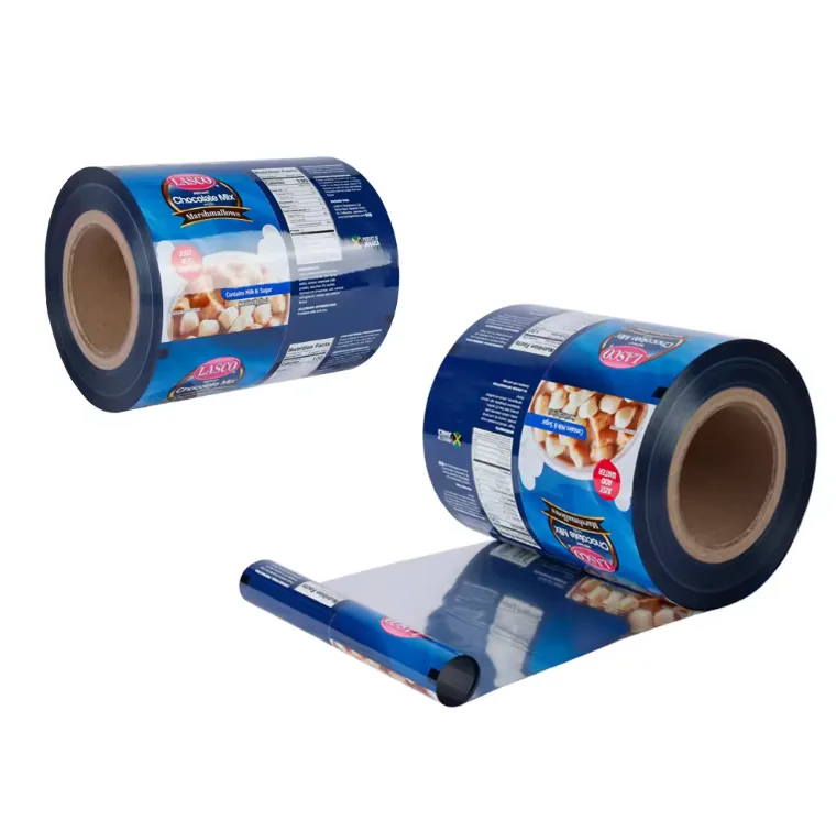 Heat Sealing Moisture Proof Plastic Laminated Sachet Snack Food Packaging Film Roll Flow Wrap Film