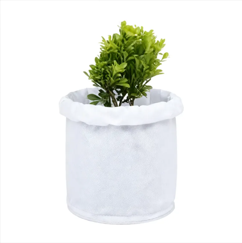 High Survival White Square Nursery Grow Bag Planting Tree Seedlings Biodegradable Breathable Non Woven Fabrics 1000mL Capacity