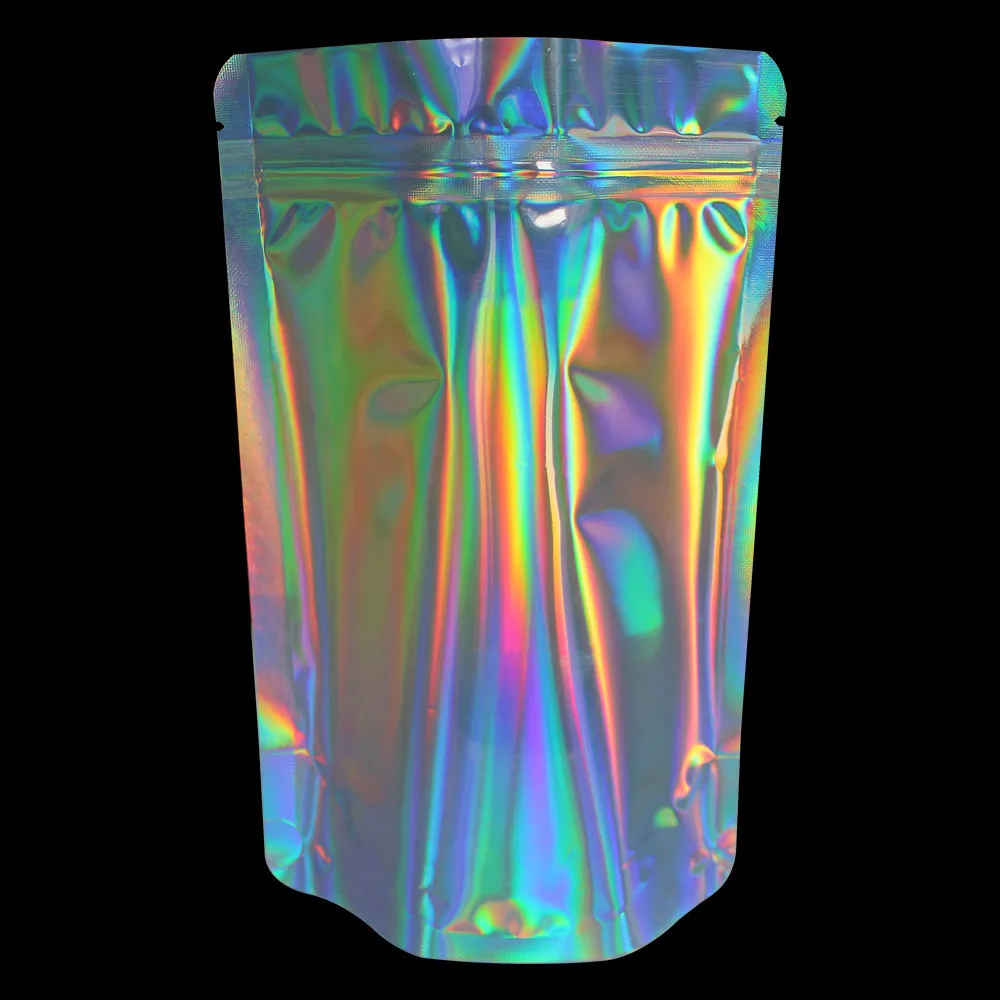 Holographic Mylar Zipper Bag — Small Format, Moisture-Proof
