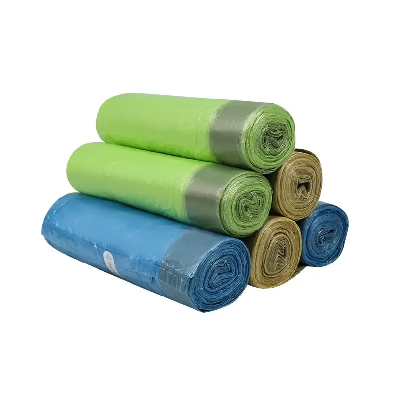 Household Large Capacity Recycled Plastic Colourful Draw-String Trash Bags Bin Kitchen Trash Garbage Bags