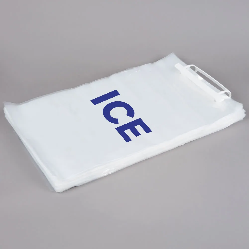 Ice Storage DrawString Bags Freezer Plastic Ice Cube Bags