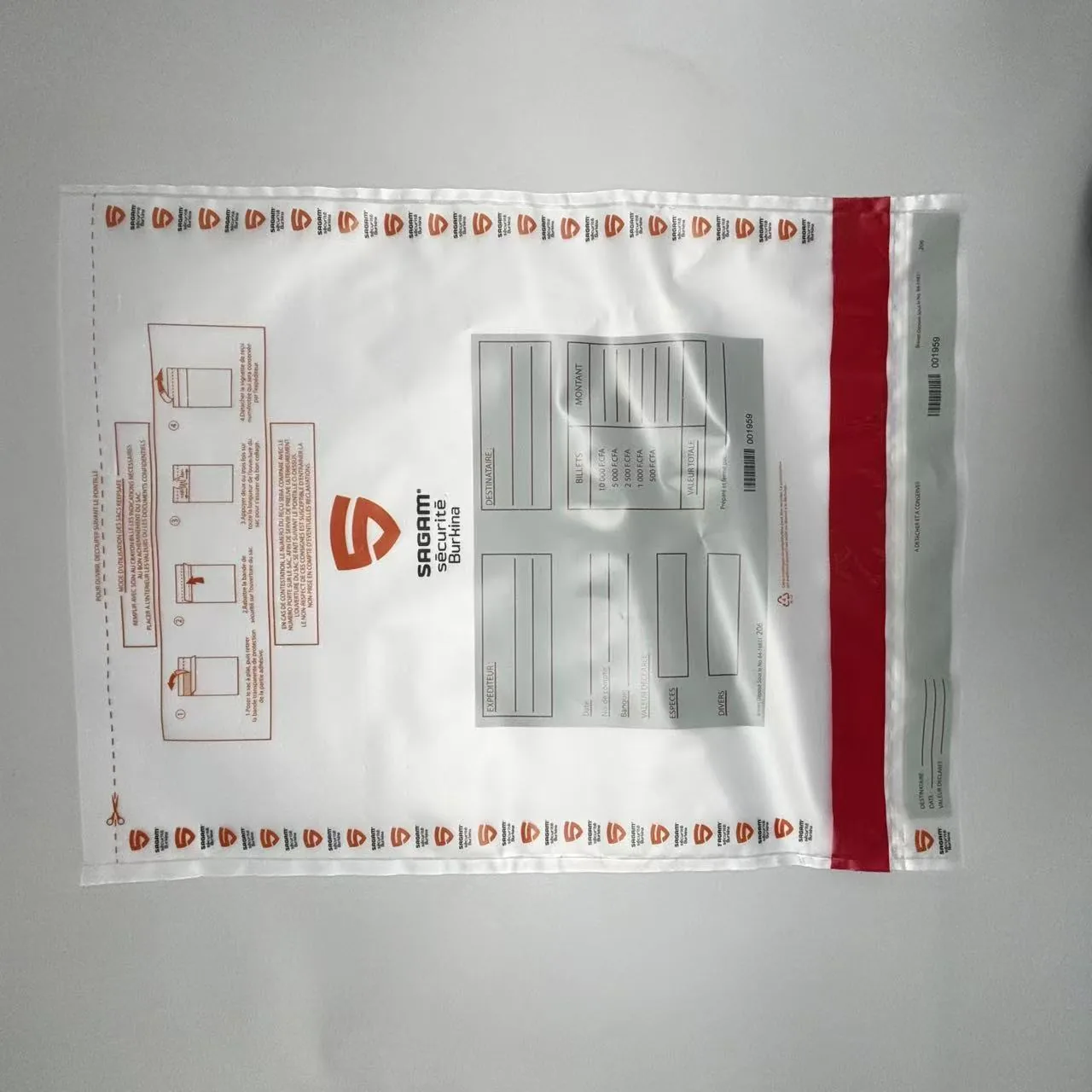 Premier LDPE Sequential Numbered Barcoded Tamper Evident Security Bags Express Package Shipping